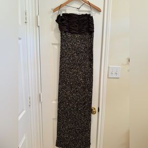 Scala Brown Sparkly Dress Size L